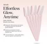 Kitsch Dermaplane Razor for Women Face – Face Razors for Women & Men, Eyebrow Trimmer & Face Shaver – Exfoliating Facial Razor & Skin Care Tool for Smoother Skin - Blush, 6 pcs - Image 3