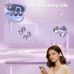 Clip On Earbuds Jewelry, Wireless Bluetooth Earring Clip-On Headphones, Comfortable Fit Ears Cuff Headphones for Women, Jewelry Earring Earbuds for Accessories - Image 7