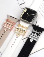 JR.DM Watch Band Charms with Decorative Bling Rings Loops, Compatible with Apple Watch 40mm 41mm 38mm 42mm 44mm 45mm Smart Watch Strap Accessories for iWatch Series 9 8 7 SE 6 5 4 3 2 1 (No Band) - Image 5
