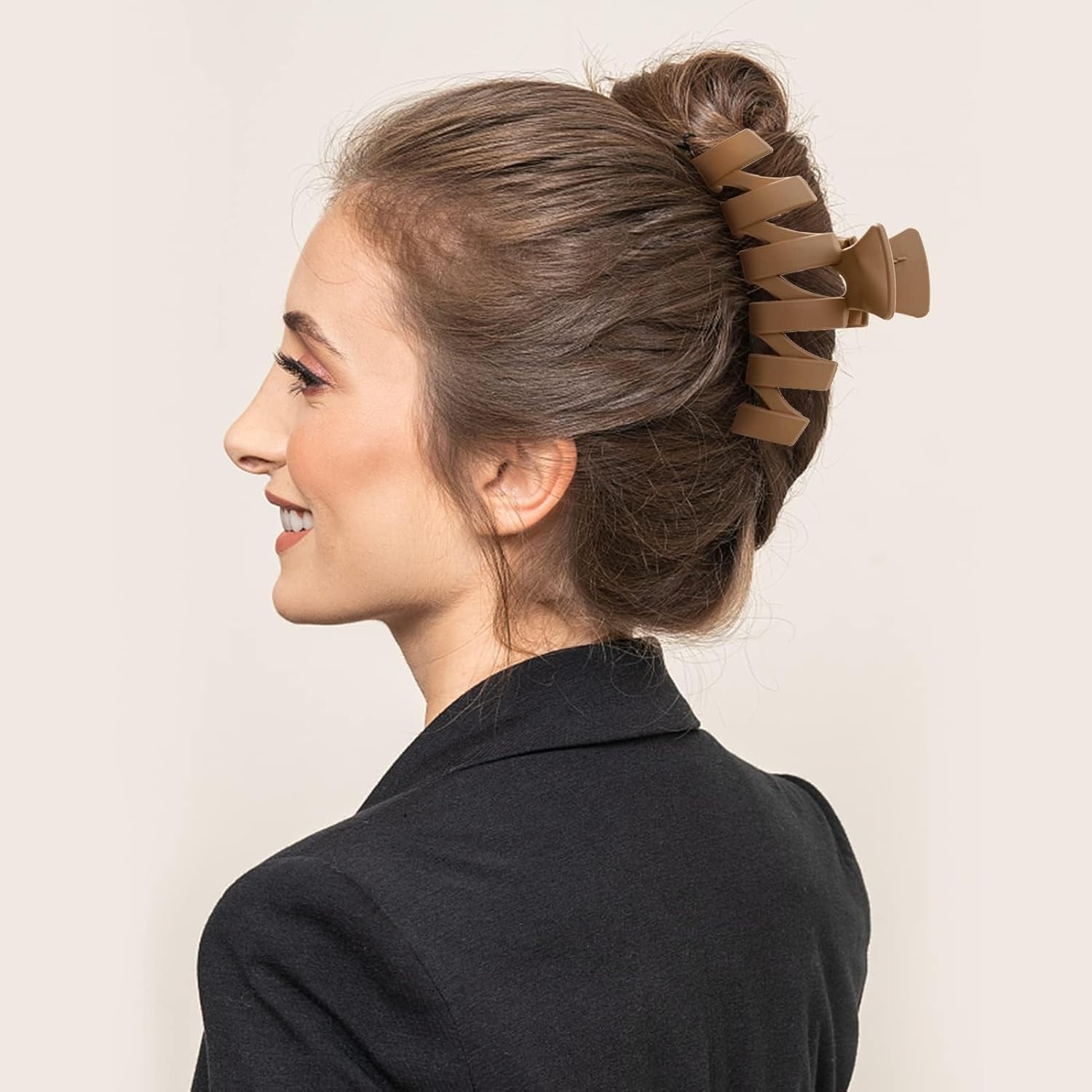 Sunolga 8PCS Hair Clips for Women, Flower Claw Clips for Thick Hair, Non-Slip Hair Accessories with Multi-Styles, Neutral Colors Hair Claw Clips and Variety Pack, Ideal for Girls - Image 5