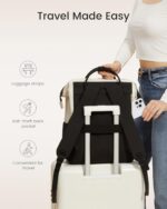 LOVEVOOK Laptop Backpack for Women, Work Business Backpacks Purse with USB Port, Large Capacity Nurse Bag College Bookbag for School, Waterproof Casual Daypack for Travel - Image 5