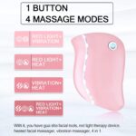 Aikertec Heat Electric Gua Sha Tool, 4-in-1 Multi-Function Anti-Aging Face Massager, Facial Contouring & Firming, Double Chin, Awakening Skin, Deep Treatment - Image 3