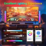 CANMEIJIA RGB Light Bars Smart Light Bar 30CM 16 Million Colors, APP Control and Voice Control, Timer, Scene and Music Modes, for Gaming PC Bedroom Accessories Computer Case,Party, 2pcs - Image 5