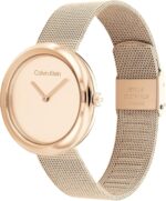 Calvin Klein Women's Stainless Steel Quartz Watch with Ionic Plated Carnation Gold Steel Strap, 16 (Model: 25200013), Carnation, Quartz Watch - Image 3