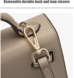 mothgel Womens Mini Leather Satchel Bags 9 * 2.5 * 5.5in Shoulder Purses Top Handle Handbags Ladies Designer Purses (Orange), Orange-golden Buckle - Image 5