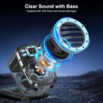 Portable Bluetooth Speakers with Light, Wireless with Subwoofer (Blue) - Image 3