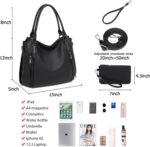 Hobo Bags for Women Handbags Ladies Purse Boho Shoulder Bag Large Crossbody Purses Designer Vegan Leather Brown with Wallet - Image 5