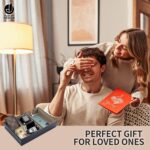 J JACKCUBE DESIGN - Valet Tray Multi Leather, Desk or Dresser Organizer, Catch-all for Keys, Phone, Wallet, Coin, Jewelry and Nightstand(Black, 10.6 x 7.2 x 1.9 inches) - :MK233A - Image 4