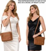 Wise Owl Accessories Small Soft Pebbled Real Leather Crossbody Handbags Purses Sling Crossover Shoulder Bag - Image 3