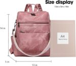 Backpack Purse for Women Leather Handbag Ladies Fashion Shoulder Bag Designer Convertible Travel Backpack - Image 3
