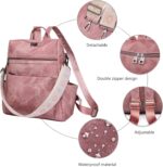 Backpack Purse for Women Leather Handbag Ladies Fashion Shoulder Bag Designer Convertible Travel Backpack - Image 5