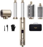 5-in-1 Professional Hair Dryer Brush, Powerful Multi-Styler with Auto-Wrap Curlers, Fast Drying Curling Straightening Volumizing Without Heat Damage, Storage Case Best Gift for Girl/Women - Image 2