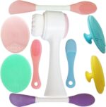 AECW Face Scrubber Face Cleaning Brushes Super Soft Silicone Face Cleanser Brush and Facial Cleansing Massager Brush Face Cleansing Brush Set - Image 2
