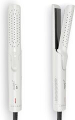 Asani 360° Airflow Styler - 2-in-1 Professional Curling Wand & Hair Straightener - Flat Iron Curler with Cooling Fan, Air Vents - Crimper Styling Tool for Volume & All-Day Curls - For All Hair (White) - Image 2