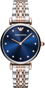 Emporio Armani Women's Quartz Watch, Analog Display and Stainless Steel Strap AR11092, Silver - Image 2