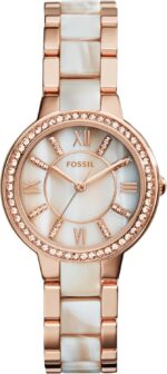 Fossil Womens Quartz Watch, Analog Display and Stainless Steel Strap - Image 2