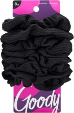 GOODY Ouchless Scrunchie, 8 Count (Black) - Image 2