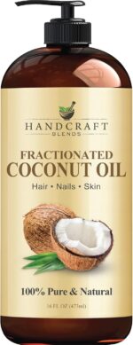 Handcraft Blends Fractionated Coconut Oil – 100% Pure & Natural Premium Therapeutic Grade – Huge 16 Fl Oz (Pack of 1) - Coconut Carrier Oil for Aromatherapy, Massage, Moisturizing Skin & Hair - Image 2