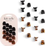 Kitsch Recycled Plastic Mini Hair Claw Clips for Women Girls, Hair Accessories for Women, Cute Hair Clips for Women, Kids Mini Clips for Hair, Little Hair Clips - 16pcs/Set - Image 2