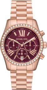 Michael Kors Women's Lexington Lux Quartz Watch, Rose Gold, One Size, MK7275 - Lexington Lux Chronograph Watch - Image 2