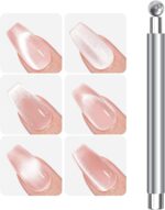 Nail Magnet Tool - Double-Ended Kitten Eye Nail Magnet,Ergonomic Grip Multi-Functional Beauty Gadget for Fingernails Polish Women Adults Teens - Image 2