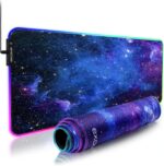 RGB Gaming Mouse Pad, 14 Modes Extended Large Table Desk Mat Led Mousepad for PC Computer MacBook Keyboard Mat Anti-Slip (Starry Sky 800x300mm)-9074 - Image 2