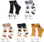SYOSI Fluffy Socks for Women and Girls - Bed Socks,3/5 Pairs Warm Cosy Socks Winter Thermal Animal Fuzzy Socks for Ladies Causal Home Sleeping - Image 2