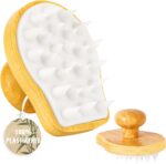 Scalp Massage Brush Massage - 100% Plastic-Free | Scalp Massager - Anti-Dandruff Effect - Hair Head Massage Spider Brush, Gadgets for Women, Hair Massage Brushes (White, 1 Piece) - Image 2