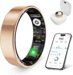 Smart Ring Health Tracker，Sleep, Exercise & Health Monitoring, iOS/Android Compatible, IP68 Waterproof, No Subscription, 5-Day Battery Life for Women & Men (Rose Gold, 7) - Image 2