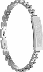 Smart Stylish Bracelet with Heart Rate,Blood Oxygen,Sleep Tracking,IP68 Waterproof,Magnetic Charging(Silver) - Image 2