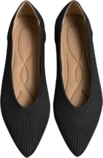 TERRIFI Women's Flats Shoes, Pointed Toe Knit Ballet Flats, Comfortable Slip-On Design, Stylish and Dressy, Ideal for Everyday Wear, Ideal Combination of Comfort and Elegance, Versatile Footwear - Image 2