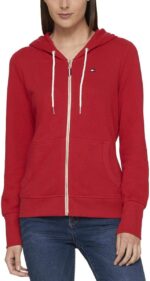Tommy Hilfiger womens FRENCH TERRY ZIP HOODIE - SOLID French Terry Zip Hoodie - Image 2