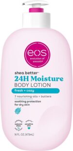 eos Shea Better Body Lotion Fresh & Cozy, 24-Hour Moisture Skin Care, Lightweight & Non-Greasy, Made with Natural Shea, Vegan, 16 fl oz - Image 2