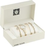 Anne Klein Women's Bangle Watch and Premium Crystal Accented Bracelet Set - Image 3