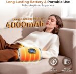 Hand Massager with Heat and Compression, 4000mAh Rechargeable Battery Soothing Kneading & Stretching, Palm, Finger & Wrist Massage, 6 Modes & 6 Intensities, Gifts for Women Men Relaxation at Office - Image 4