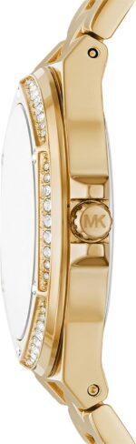 Michael Kors MK7404 - Lennox Three-Hand Gold-Tone Stainless Steel Watch, Gold, One Size, MK7404 - Lennox Three-Hand Gold-Tone Stainless Steel Watch - Image 3