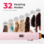 TYMO Flat Iron Hair Straightener and Curler 2 in 1 with 10s Fast Heating, 1 Inch Professional Titanium Straightening Curling Iron with 32 Adjustable Temp and Automatic Shut Off - Image 4