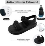 Women's Platform Sandals with Arch Support, Lightweight Foam Slip on Slides, Comfortable Summer Beach Sandals with Adjustable Buckle - Image 5