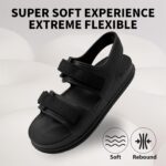 Women's Platform Sandals with Arch Support, Lightweight Foam Slip on Slides, Comfortable Summer Beach Sandals with Adjustable Buckle - Image 7