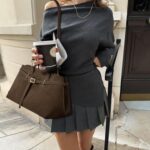 BOSTANTEN Work Tote Bags for Women Suede Leather Top Handle Satchel Crossbody Bag shoulder Purse with Adjustable Strap - Image 3