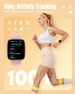 Women's Smartwatch, AMOLED Ultra Clear Display, 3ATM Waterproof for Swimming, Fitness Watch with Phone Function, Heart Rate Monitor, Sleep Monitor, 100 Sports Modes, Compatible Android iOS - Image 4