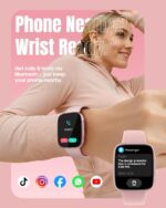 Women's Smartwatch, AMOLED Ultra Clear Display, 3ATM Waterproof for Swimming, Fitness Watch with Phone Function, Heart Rate Monitor, Sleep Monitor, 100 Sports Modes, Compatible Android iOS - Image 5