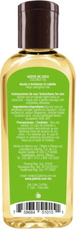 JALOMA Coconut Oil with Keratin to Help Strengthen Hair, 4 Oz Bottle - Image 4