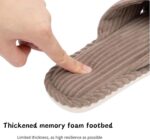Women’s Memory Foam Corduroy Bow Crossband Slide Slippers Soft House & Bedroom Shoes Cozy Trendy Gift - Image 6