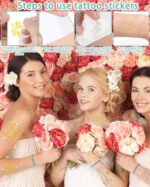 BARRU Bride Accessories Set, 11pcs Braut Wedding Bracelets for Women and 2 Stickers Bride Tribe Tattoos, Gadgets Bachelorette Party, Bride to be Bachelorette Party Decoration, Bracelets - Image 5