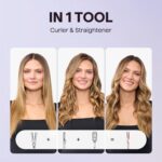 Wavytalk Airflow Styler Whirlwind Curl, Hair Straightener and Curler 2 in 1, Upgraded Curling Iron & Flat Iron Achieve One Pass Curl, Less Damage to Hair - Image 3
