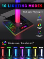 VCOM RGB Headphone Stand with 10 Light Modes, Gaming Controller Holder with 2 USB Ports, PC Gaming Accessories for Desk, Universal Organizer Headpsets/Xbox PS5 Controller Stand Gamer gifts - Image 3