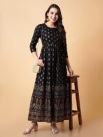 Deavish Women's Rayon Printed Full Length Maxi Dress - Image 4