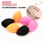 Beauty Blender Sponge with Holder,Makeup Sponge 6pcs and 1pcs Silicone Holder，Facial Makeup Blending Sponge Case for Makeup bag, Travel Essentials ，good gifts for women - Image 3