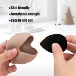 Beauty Blender Sponge with Holder,Makeup Sponge 6pcs and 1pcs Silicone Holder，Facial Makeup Blending Sponge Case for Makeup bag, Travel Essentials ，good gifts for women - Image 4